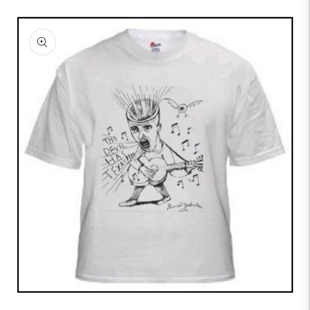 Daniel Johnston “The Devil Has Texas” Graphic T-Shirt, large